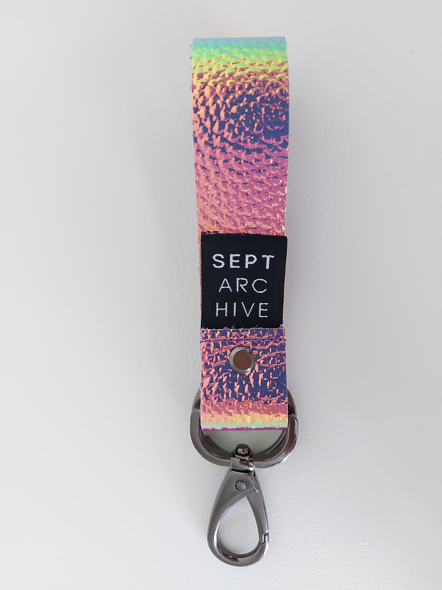 Iridescent Leather Key Chain Limited Edition