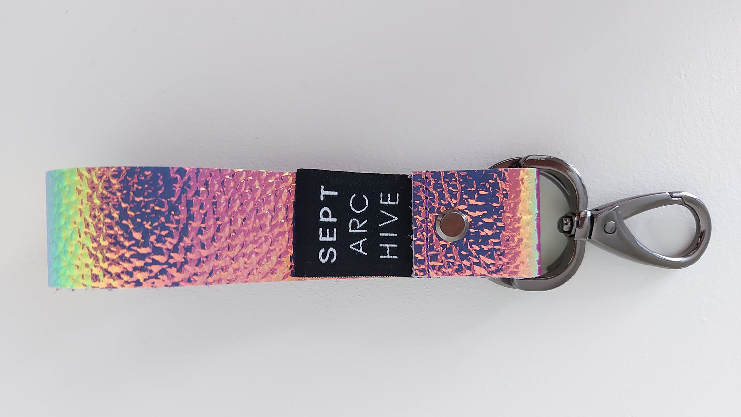 Iridescent Leather Key Chain Limited Edition