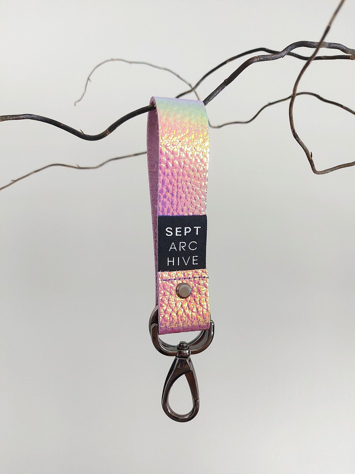 Iridescent Leather Key Chain Limited Edition