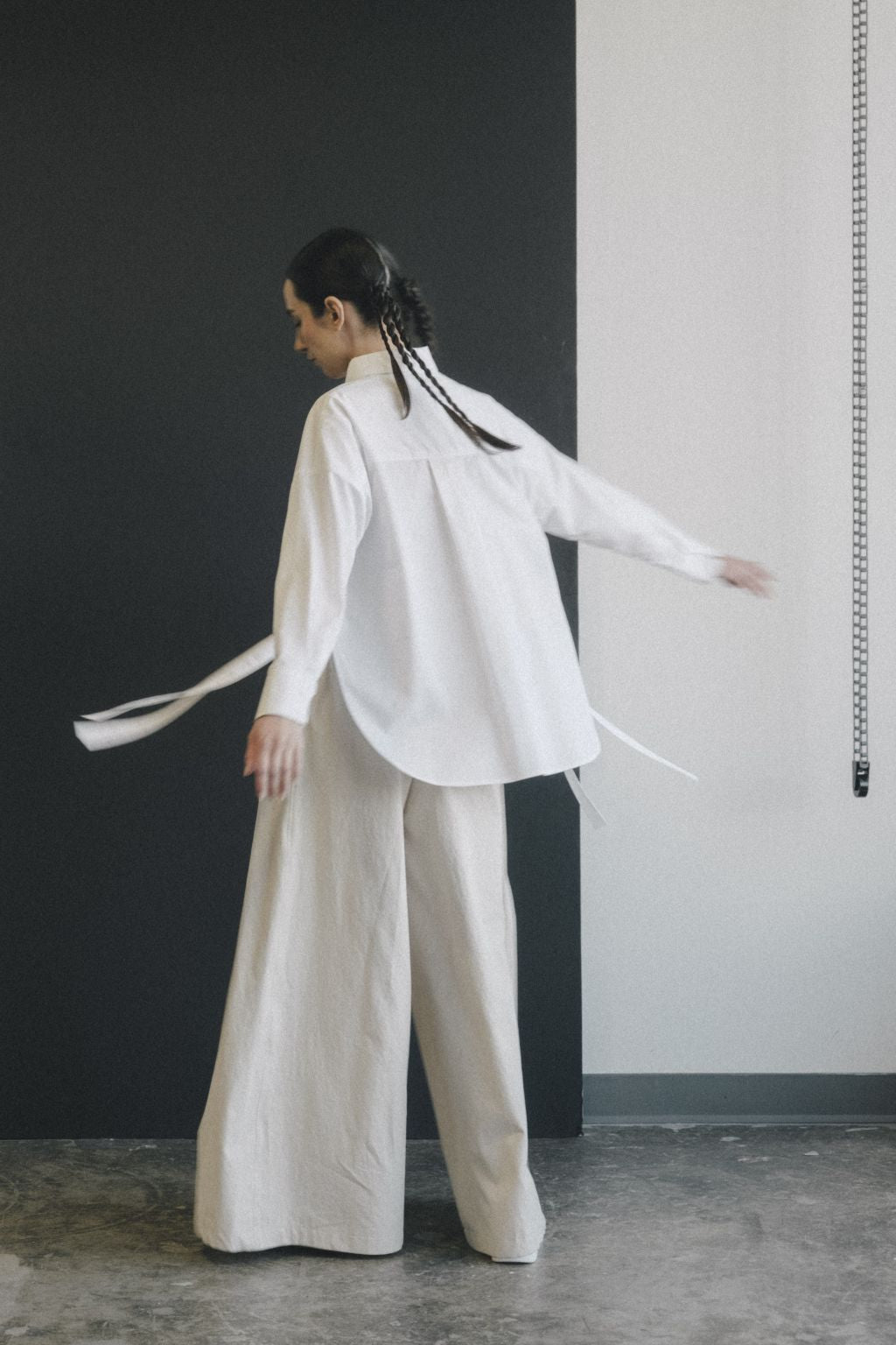 Jellyfish Tailored Shirt by September Archive. White tailored shirt. Photographed by Trevor Brady.