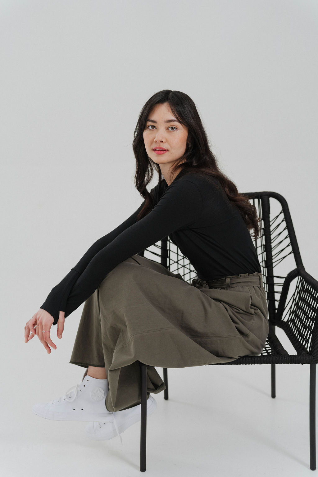 Thumbs up Knit Long Sleeve Shirt