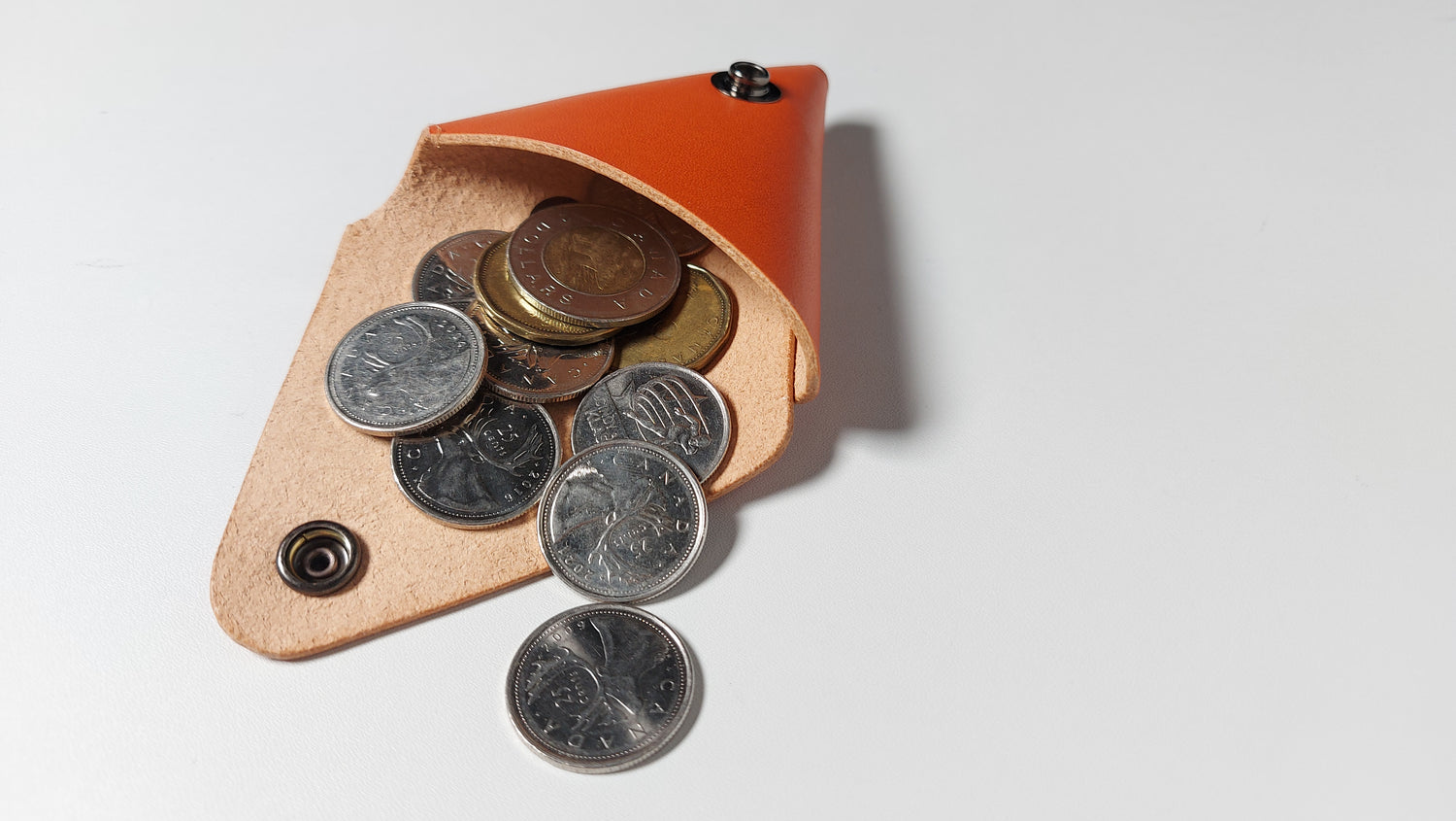 Leather Triangle Coin Pouch