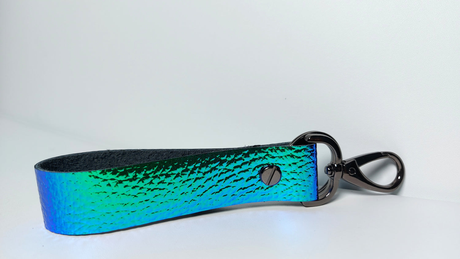 Iridescent Leather Key Chain Limited Edition