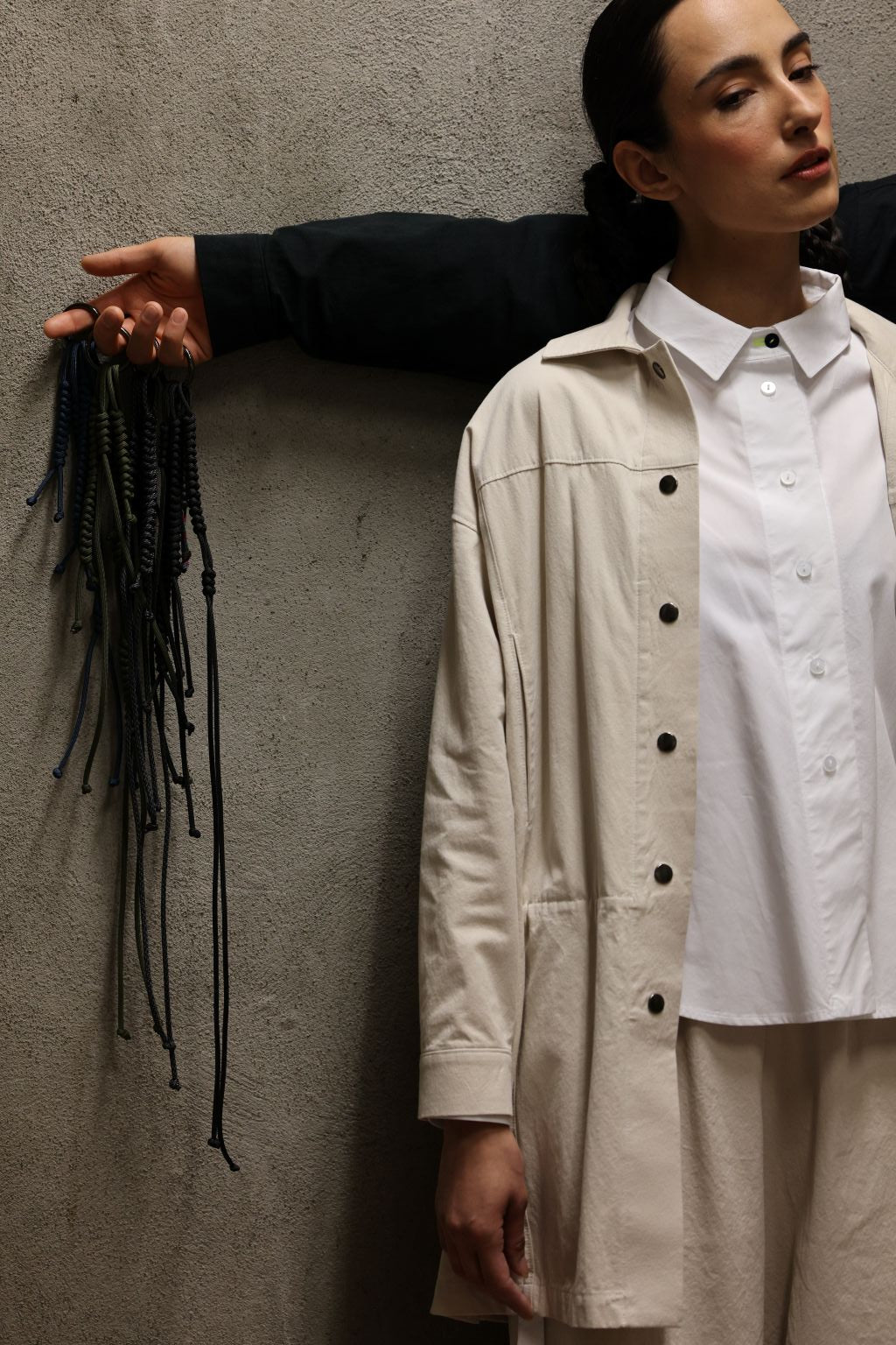 Atelier Jacket by September Archive. Cream cotton jacket. Photo by Karin Hatch.