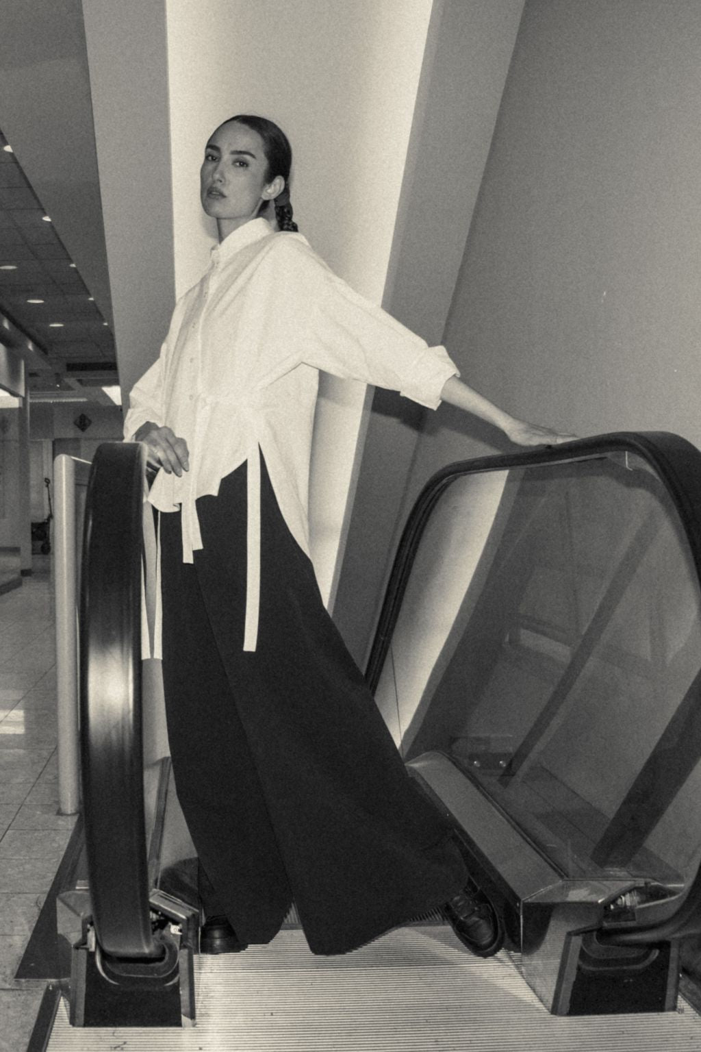 Jellyfish Tailored Shirt by September Archive. White tailored shirt. Photographed by Trevor Brady.