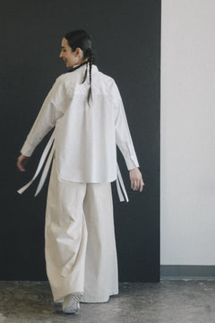 Jellyfish Tailored Shirt by September Archive. White tailored shirt. Photographed by Trevor Brady.