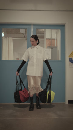Carryall City Sling bag and Tearaway Tailored Shirt by September Archive. Video captured by Trevor Brady.