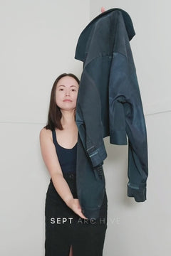 Upcycled denim jacket 010 by September Archive. Photographed by Sheila Wong.