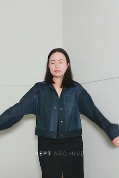 Upcycled denim jacket 009 by September Archive. Photographed by Sheila Wong.